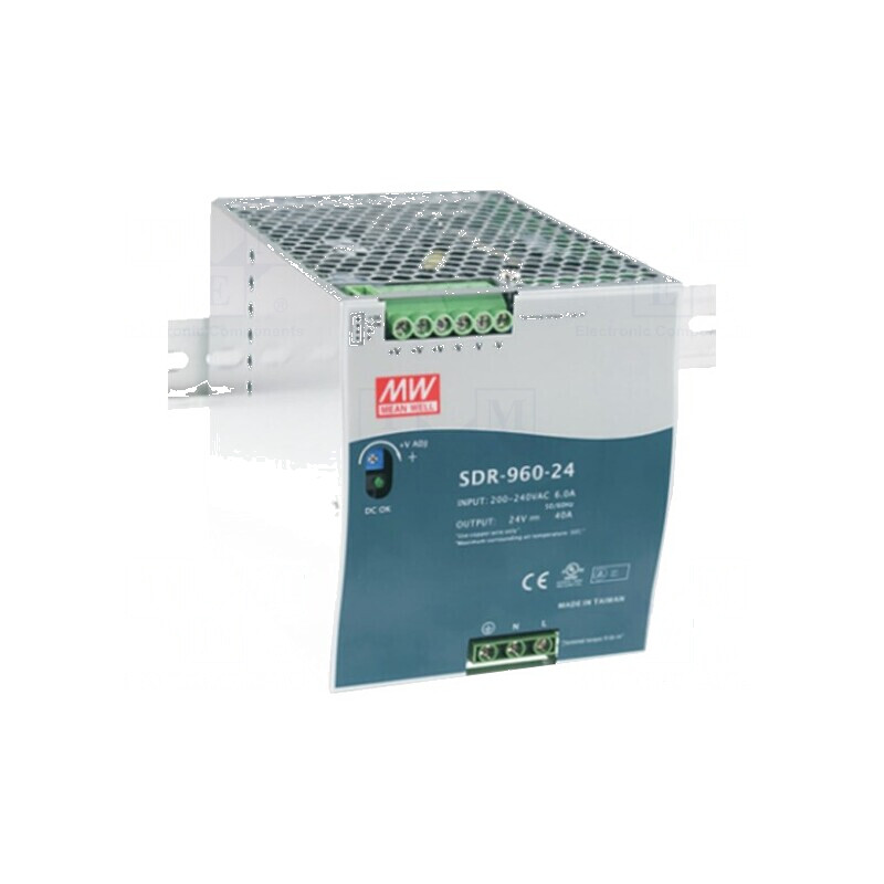 Alimentator pulsatoriu pentru şină DIN 960W 48VDC 20A OUT: 1 | Electronic-mag.ro | Componente Electronice