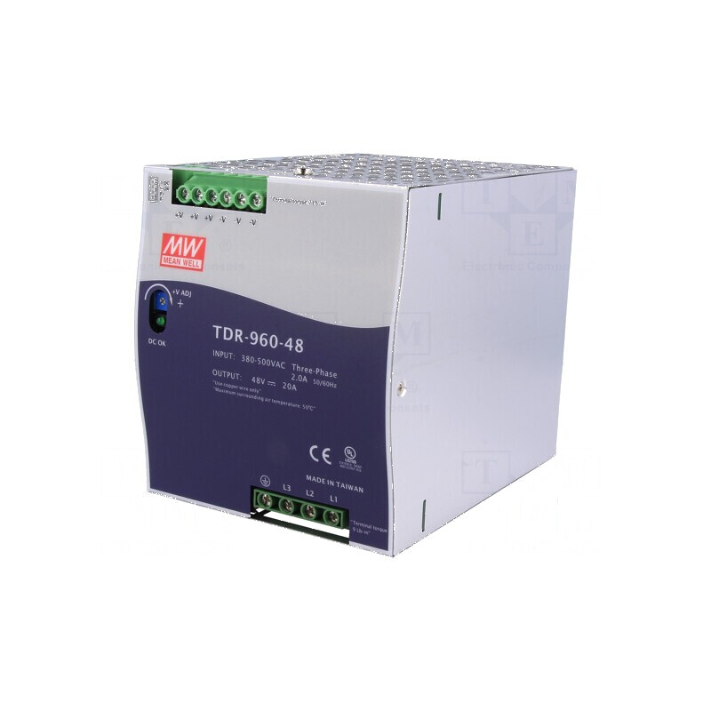 Alimentator pulsatoriu 48VDC 20A DIN 960W | Electronic-mag.ro | Componente Electronice