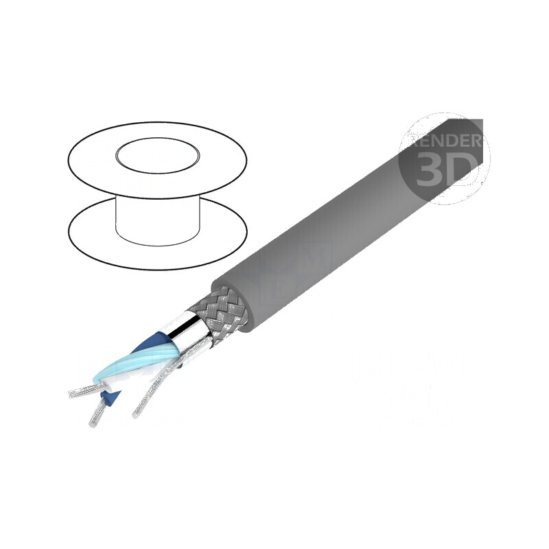 Cablu Essential C&C 2x3x24AWG PVC gri 300V | Electronic-mag.ro | Componente Electronice