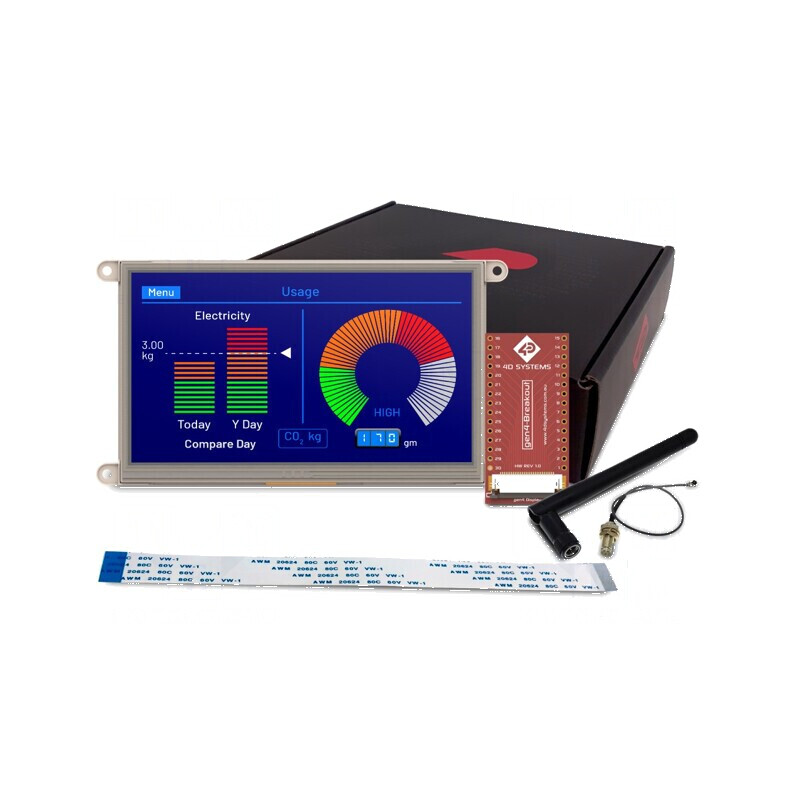 Afişaj TFT 7 inch 800x480 8MBRAM,16MbFLASH 400cd/m2 cu ESP32 | Electronic-mag.ro | Componente Electronice