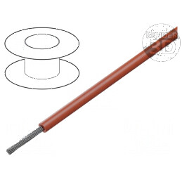 Cablu HookUp Wire litat Cu 22AWG PVC roşu 1kV 305m 1000ft - Cablu electric roșu 22AWG 305m | Electronic-mag.ro | Componente Elec