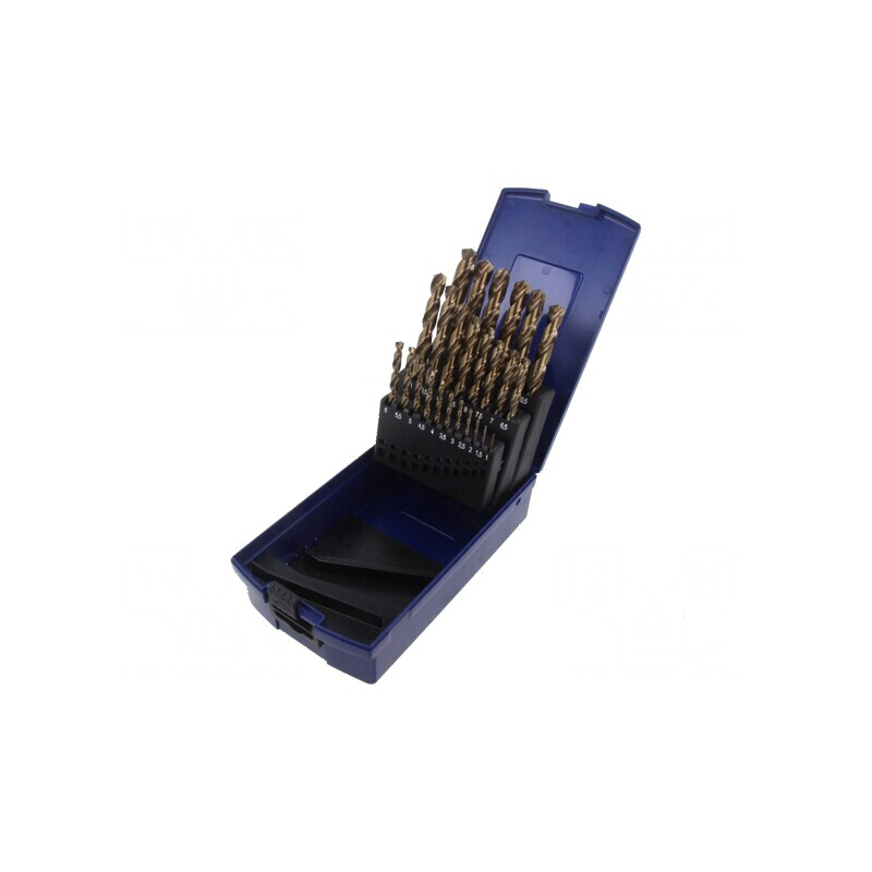 Burghie cu cobalt pentru metal - Set de 25 bucăți | Electronic-mag.ro | Componente Electronice