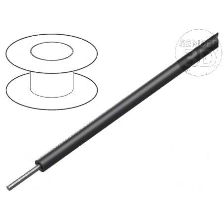 Cablu HookUp Wire 24AWG sârmă Cu PVC negru 1kV 305m 1000ft: Cablu HookUp Wire 24AWG negru 305m | Electronic-mag.ro | Componente 