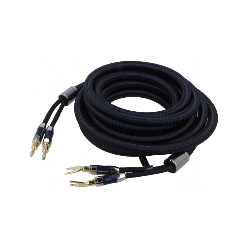 Cablu banana mufă, mufă furcă 3m - aurit | Electronic-mag.ro | Componente Electronice