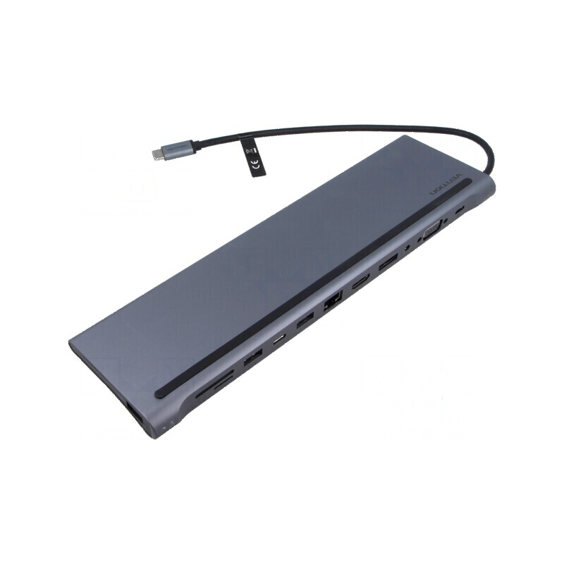 Hub USB 12 porturi gri Plug and Play | Electronic-mag.ro | Componente Electronice