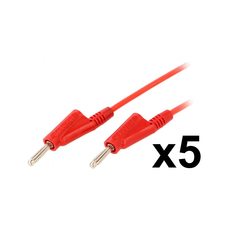 Cabluri de măsurare 1m conductori x5 roșie | Electronic-mag.ro | Componente Electronice Cabluri de măsurare 1m conductori x5 roșie | Electronic-mag.ro | Componente Electronice