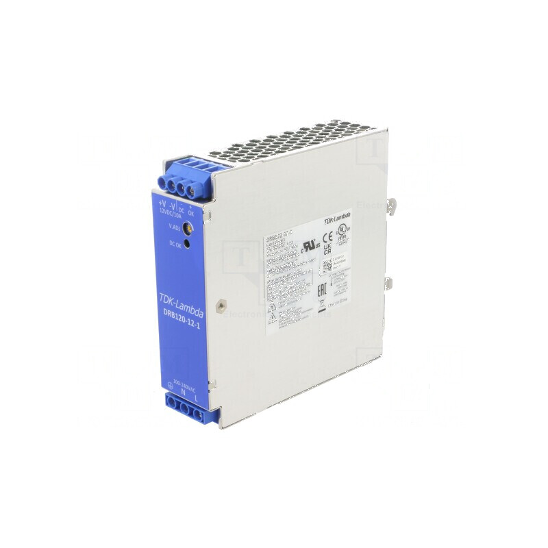 Alimentator pulsatoriu pentru şină DIN 120W 12VDC 10A 90-91% | Electronic-mag.ro | Componente Electronice