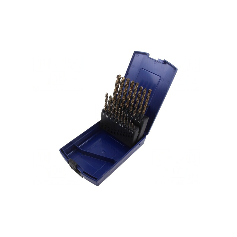 Burghie cu cobalt pentru metal - Set de 19 bucăți | Electronic-mag.ro | Componente Electronice