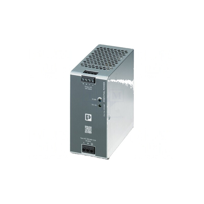 Alimentator pulsatoriu pentru şină DIN 240W 24VDC 0÷10A IP20 - Alimentator pulsatoriu DIN 240W 24VDC 0÷10A | Electronic-mag.ro |