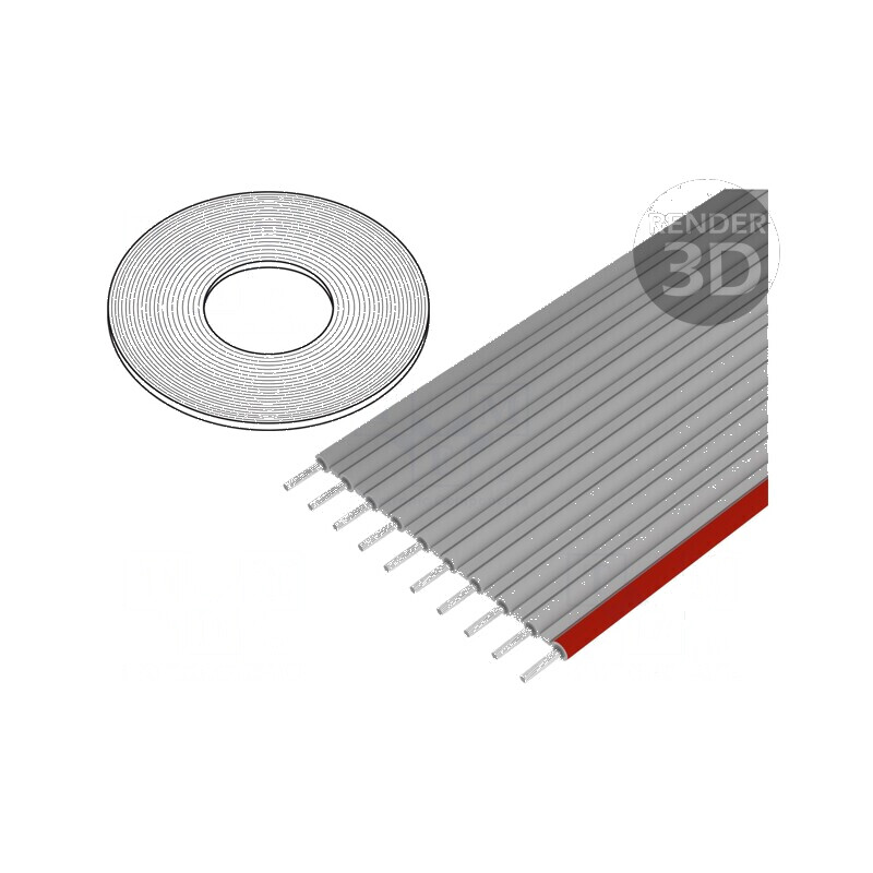 Cablu bandă litat PVC gri 2,54mm | Electronic-mag.ro | Componente Electronice