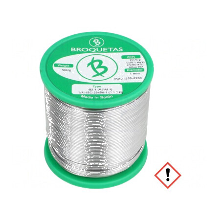 Cositor fără plumb Sn97Ag3 1mm 500g bobină 221°C Flux: SW26 - Cositor fără plumb 1mm 500g bobină | Electronic-mag.ro | Component