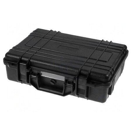 Valijoară pt.unelte neagră ABS 420x300x120mm IP67 - Cutie de transport pentru unelte neagră | Electronic-mag.ro | Componente Ele