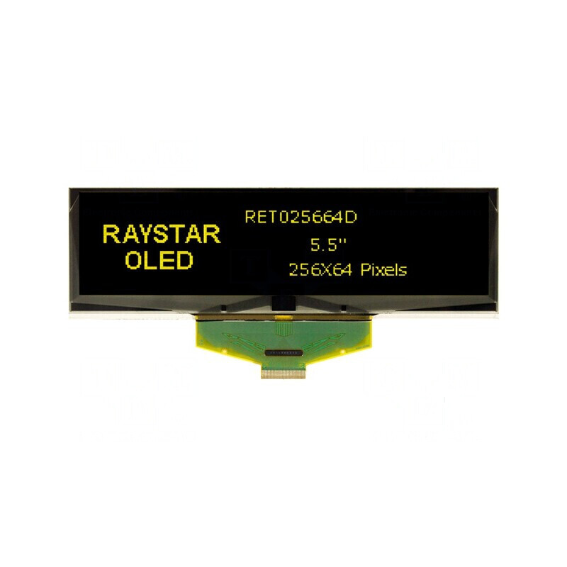 Afişaj OLED grafic 5,5 256x64 galben 146x45x2,05mm | Electronic-mag.ro | Componente Electronice
