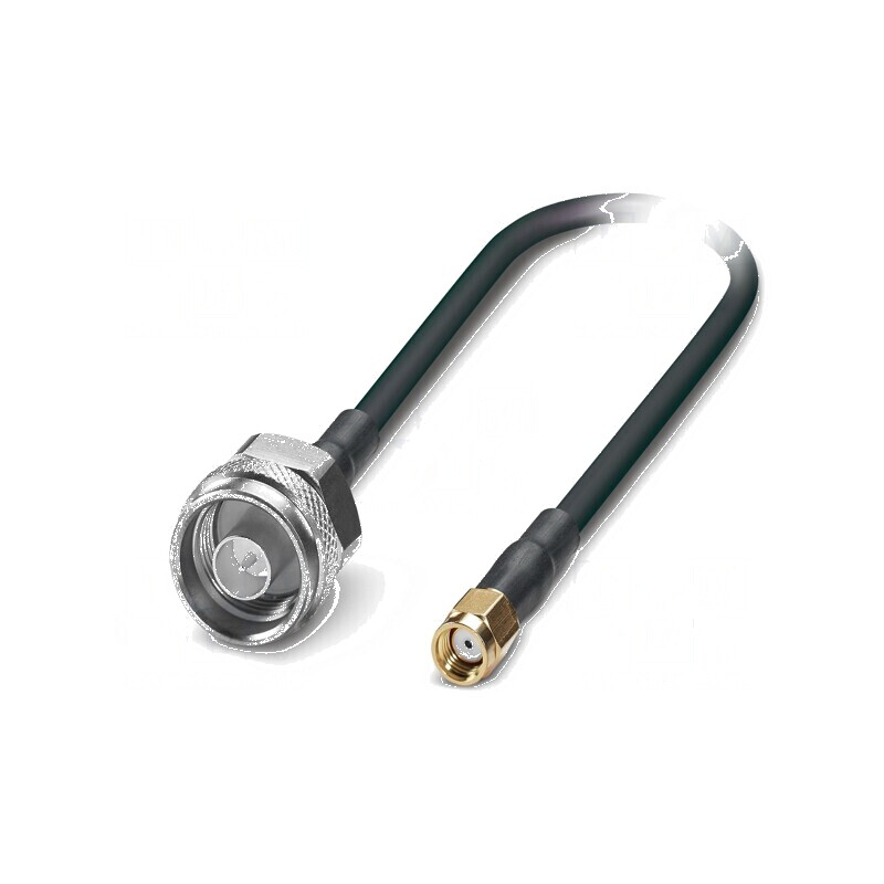 Cablu N tată, RP-SMA tată FRNC ecranaţi negru | Electronic-mag.ro | Componente Electronice