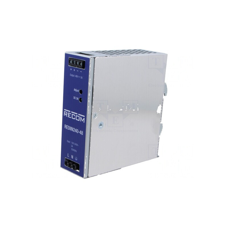Alimentator pulsatoriu pentru şină DIN 240W 48VDC 5A | Electronic-mag.ro | Componente Electronice