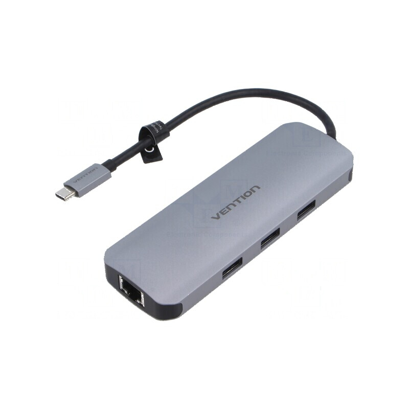 Hub USB OTG 9 porturi, gri | Electronic-mag.ro | Componente Electronice