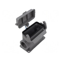 Han B Base SM HC 2 x M32 plastic cover - Capac plastic pentru 2 prize Han B Base SM HC M32 | Electronic-mag.ro | Componente Elec