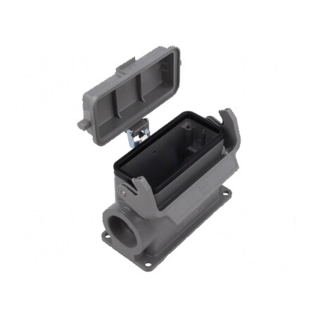 Han B Base SM HC 2 x M32 plastic cover - Capac plastic pentru 2 prize Han B Base SM HC M32 | Electronic-mag.ro | Componente Elec
