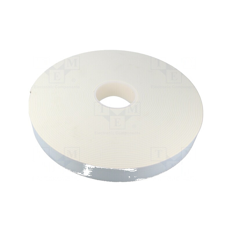 Bandă de fixare albă 40mm x 25m x 3mm - singură față | Electronic-mag.ro | Componente Electronice