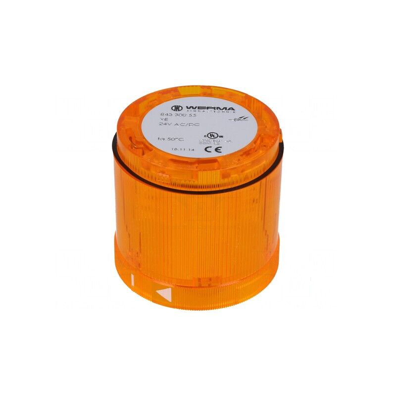 Semnalizator luminos portocaliu 24VDC 24VAC IP54 Ø70x66mm | Electronic-mag.ro | Componente Electronice