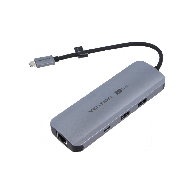 Hub USB USB 3.0 PnP gri - 9 porturi - negru | Electronic-mag.ro | Componente Electronice