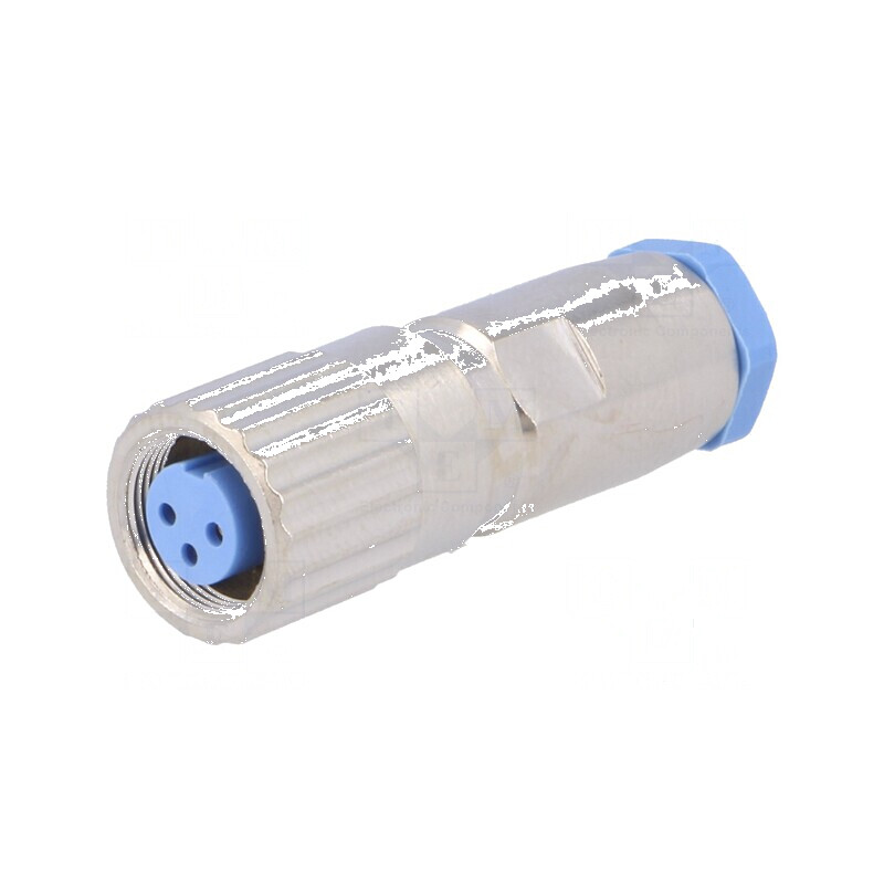 Conector M9 mufă mamă aurit IP65 3 pini 3A | Electronic-mag.ro | Componente Electronice