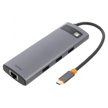 Hub USB gri cu 8 porturi | Electronic-mag.ro | Componente Electronice