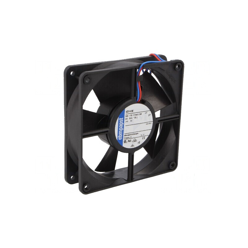 Ventilator axial DC 24VDC 119x119x32mm 138m3/h 39dBA | Electronic-mag.ro | Componente Electronice