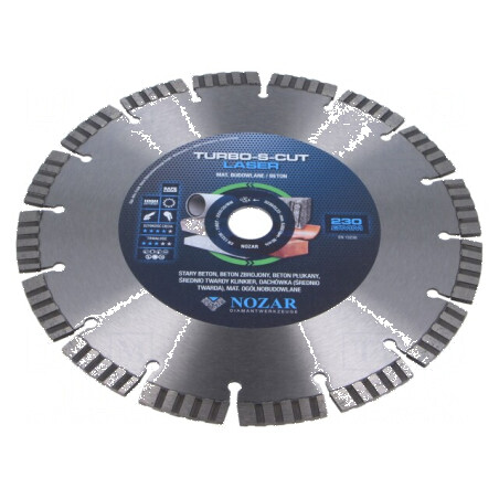 Disc de tăiere diamantat Ø: 230mm Øorif: 22,23mm - Disc de tăiere diamantat 230mm | Electronic-mag.ro | Componente Electronice