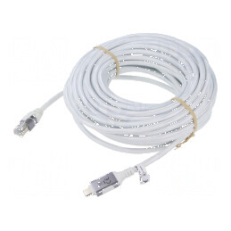 Cablu USB 3.1 RJ45 mufă, USB C mufă nichelat 15m alb F/UTP - Cablu de internet USB-C 15m alb | Electronic-mag.ro | Componente El