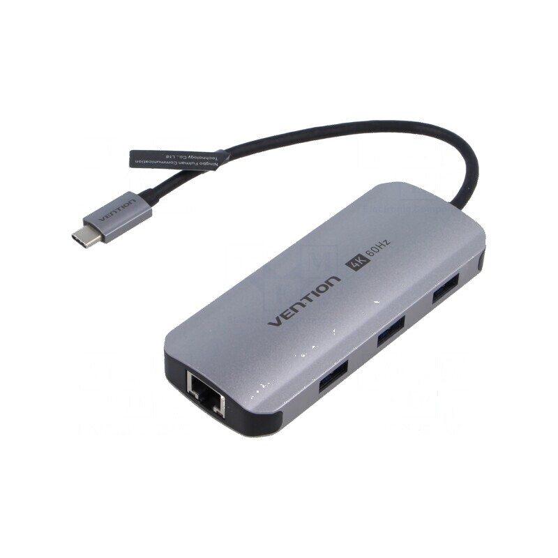 Hub USB USB 3.0 6 porturi gri | Electronic-mag.ro | Componente Electronice