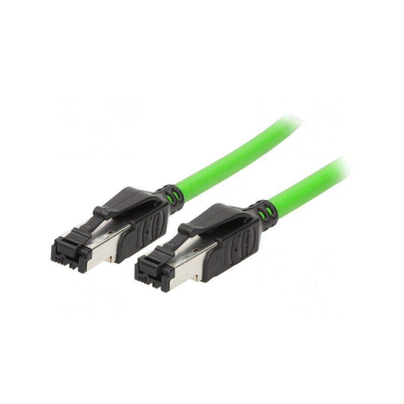 Patch cord SF/UTP 5 sârmă Cu PVC verde 3m 22AWG Fire: 4 - Patch cord verde 3m 22AWG SF/UTP | Electronic-mag.ro | Componente Elec