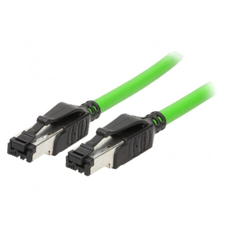 Patch cord SF/UTP 5 sârmă Cu PVC verde 3m 22AWG Fire: 4 - Patch cord verde 3m 22AWG SF/UTP | Electronic-mag.ro | Componente Elec