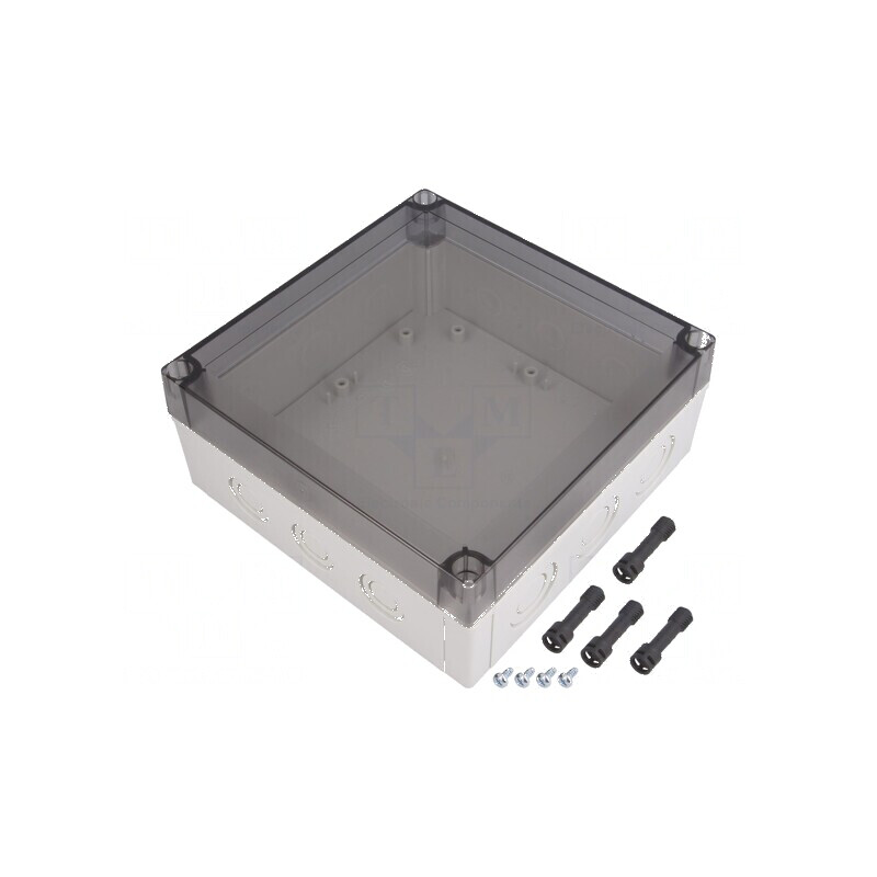 Carcasă universală din policarbonat - dimensiuni 180mm x 180mm x 75mm | Electronic-mag.ro | Componente Electronice