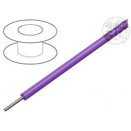 Cablu HookUp Wire 28AWG sârmă Cu ETFE violet 30,5m 100ft - Cablu HookUp Wire violet 28AWG 30,5m | Electronic-mag.ro | Componente