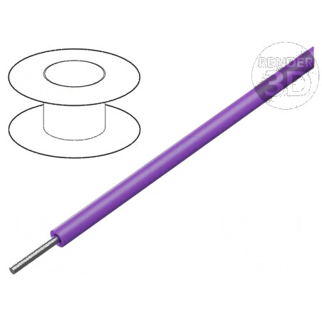 Cablu HookUp Wire 28AWG sârmă Cu ETFE violet 30,5m 100ft - Cablu HookUp Wire violet 28AWG 30,5m | Electronic-mag.ro | Componente