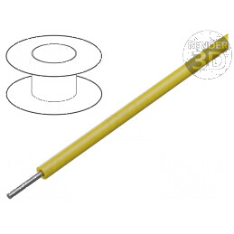 Cablu HookUp Wire 28AWG sârmă Cu ETFE galben 30,5m 100ft - Cablu HookUp Wire 28AWG galben 30,5m | Electronic-mag.ro | Componente