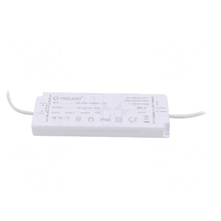 Alimentator pulsatoriu LED 100W 12VDC 8,3A 220÷240VAC IP44 | Electronic-mag.ro | Componente Electronice