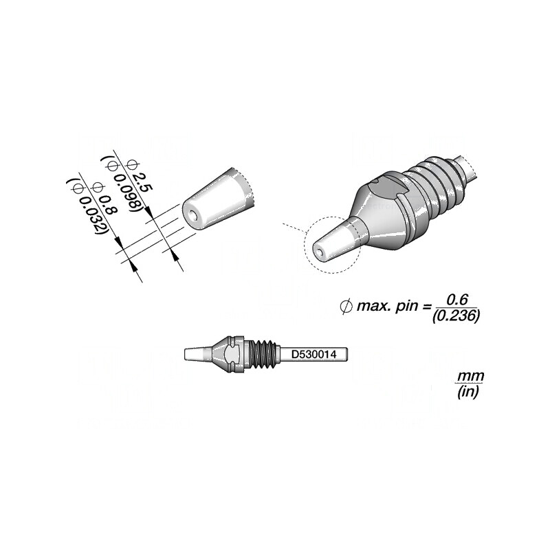 Vârf pentru ciocane de dezlipit | Electronic-mag.ro | Componente Electronice
