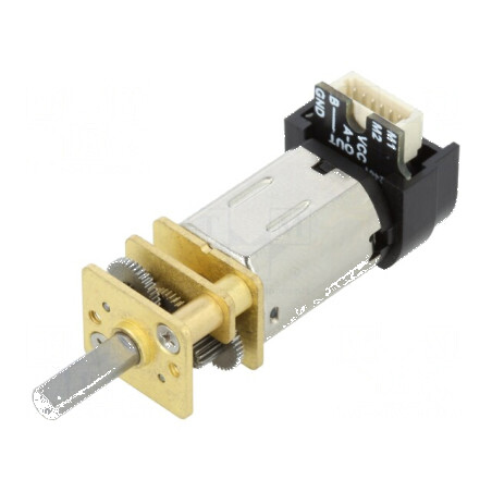 Motor: DC cu transmisie HPCB 6V 6VDC 1,5A Ax: crestătură D - Motor DC cu transmisie 6V 1,5A | Electronic-mag.ro | Componente Ele