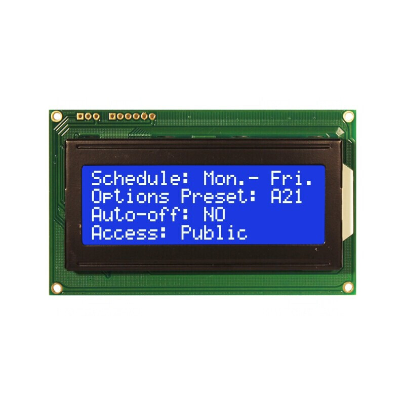 Afişaj alfanumeric LCD 20x2 cu LED albastru | Electronic-mag.ro | Componente Electronice