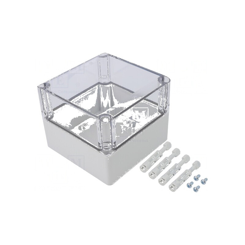 Carcasă Universală Policarbonat 125mm x 125mm x 100mm | Electronic-mag.ro | Componente Electronice