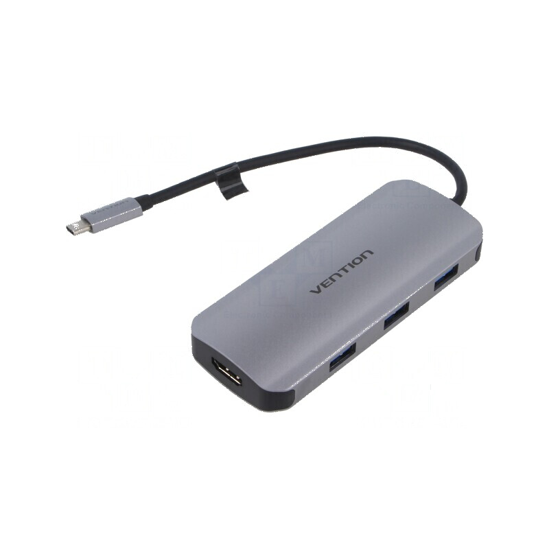 Hub USB HDMI soclu,USB A soclu x3,USB C soclu,USB C mufă - Hub USB HDMI cu multiple porturi | Electronic-mag.ro | Componente Ele
