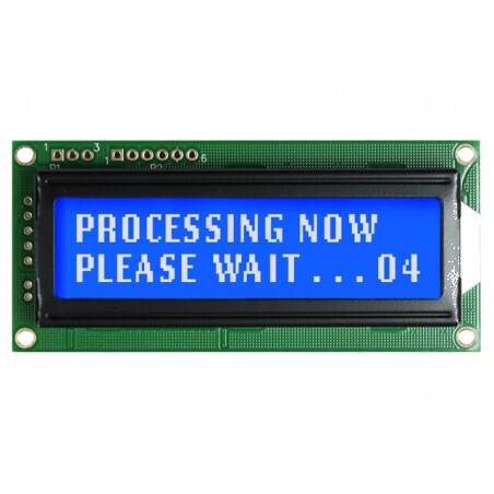Afişaj LCD alfanumeric 16x2 cu LED albastru | Electronic-mag.ro | Componente Electronice