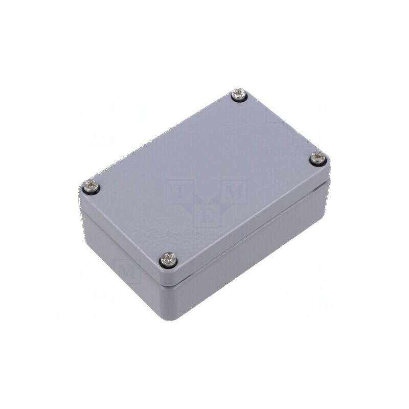 Carcasă universală gri din aluminiu - 64mm x 98mm x 34mm, IP66 | Electronic-mag.ro | Componente Electronice