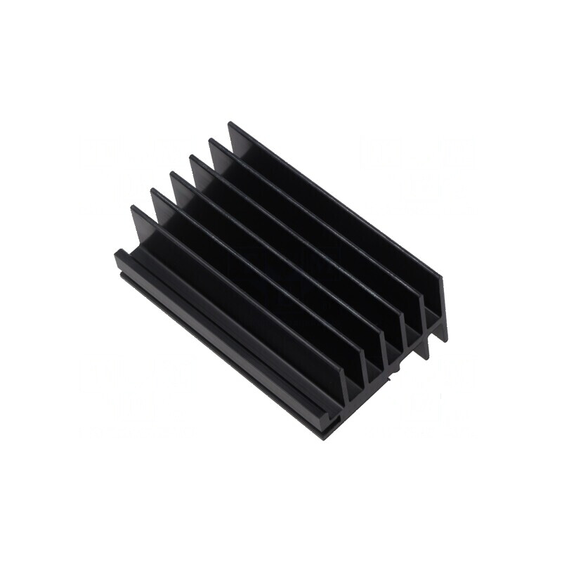 Radiator extrudat cu aripioare neagră | Electronic-mag.ro | Componente Electronice