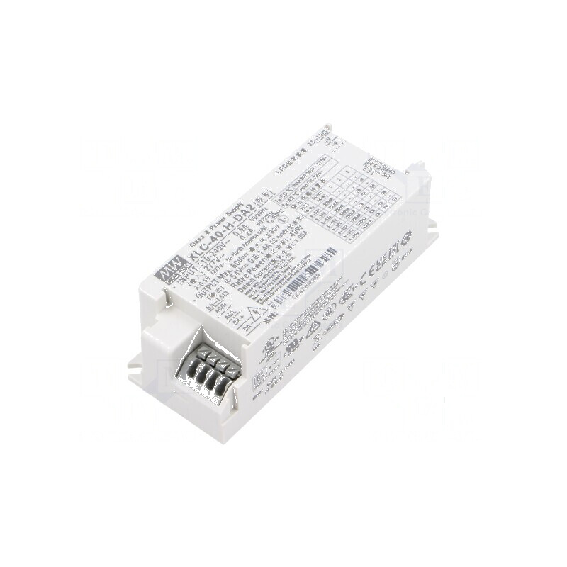 Alimentator LED pulsatoriu 40W 9÷54VDC 600mA÷1,4A 100÷305VAC - Alimentator LED 40W pulsatoriu | Electronic-mag.ro | Componente E