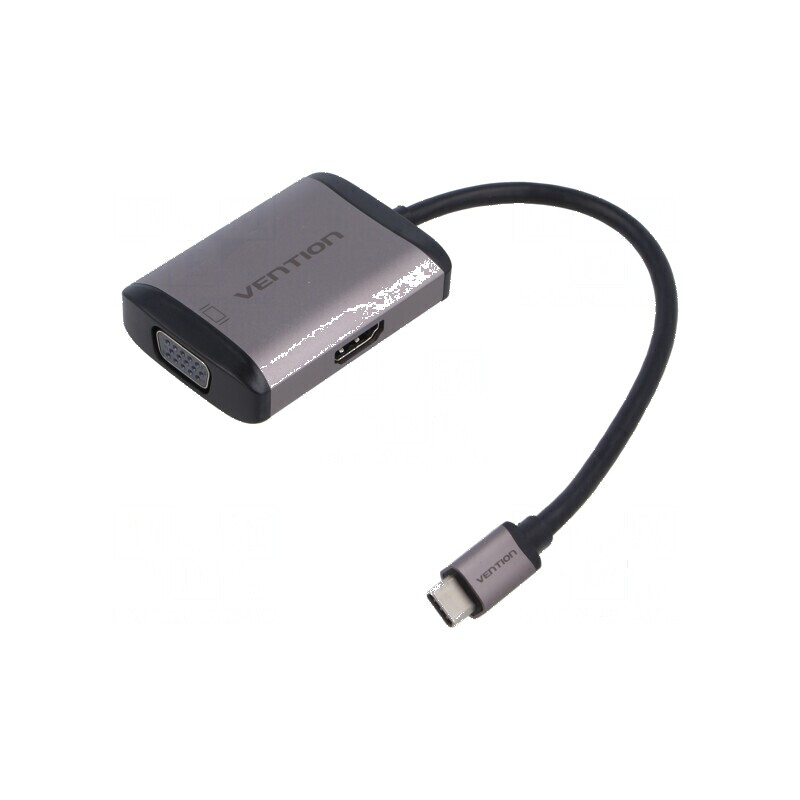 Hub USB HDMI soclu,USB A soclu,USB C soclu,USB C mufă,VGA - Hub USB multiport 5-in-1 | Electronic-mag.ro | Componente Electronic