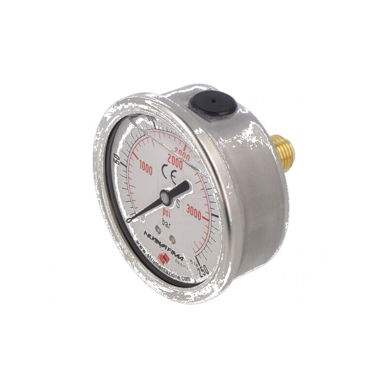 Manometru cu glicerină 0-250bar 63mm | Electronic-mag.ro | Componente Electronice