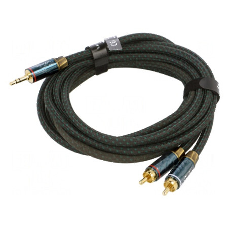 Cablu audio Jack 3,5mm la RCA x2 3m | Electronic-mag.ro | Componente Electronice